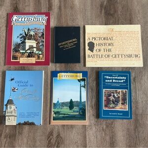 VTG Gettysburg Souvenir Lot History Guide Booklets Battlefield Map Signed Author